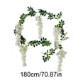 thumbnail image 3 of Artificial Forsythia Vine Fake Wisteria Garland - Plastic Flower Vine 70.8 inch for Wedding Arch Door Window Railings Home Decor Party Garden Decoration, 3 of 6