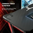 thumbnail image 3 of Homall 63 Inches Z-Shaped Gaming Desk Carbon Fiber Surface Desk with Cup Holder & Headphone Hook, Black, 3 of 7