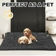 thumbnail image 6 of Yujoon Super Soft Chenille Bathroom Rug Non-Slip Absorbent Machine Washable Bath Mat, 24"x70", Dark Grey, 6 of 8