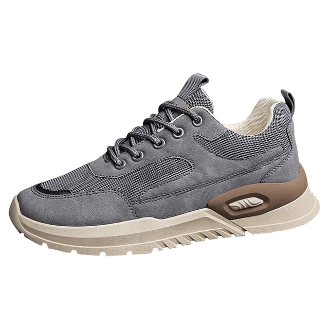 Zapatillas de deporte casuales Zapatillas de escalada para hombre con cordones para viajes al aire libre (40) Gris