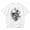 Black A, variant on Mens White Skull Rose Graphic Short Sleeve Crew Neck T Shirt Gothic Floral Summer Casual Tee