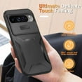 thumbnail image 4 of KOMI for Google Pixel 9/9 Pro Case with 1 Screen Protector, Built-in Slide Camera Cover, Military Grade Drop Protection, Heavy Duty Rugged Shockproof Protective Phone Cover, Black, 4 of 5
