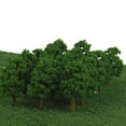 thumbnail image 4 of 20Pcs Plastic Model Tress Train Railroad scenery train layout oo Scenery 1:150 Scale Green Props Kit, 4 of 9