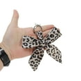 thumbnail image 4 of Unique Bargains 1 Pc Fashion Bow Scarf Leopard Print Handbag Charm Bag Accessories White, 4 of 5