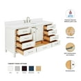 thumbnail image 3 of Ariel Cambridge 66 Inch Single Oval Sink Bathroom Vanity With Carrara White Quartz Countertop 1.5 Edge In White, 3 of 10