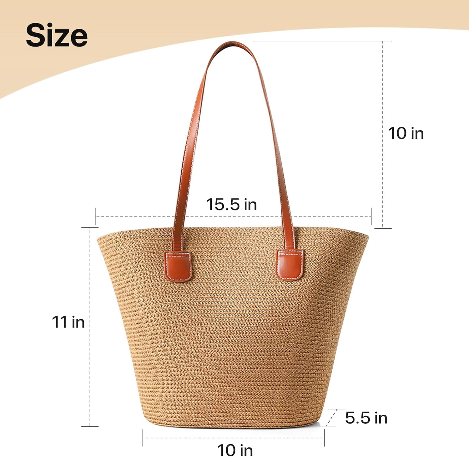 Straw Bags For Women | Travel Straw Totes Bag, Summer Woven Handmade, Shoulder Bag Handbag