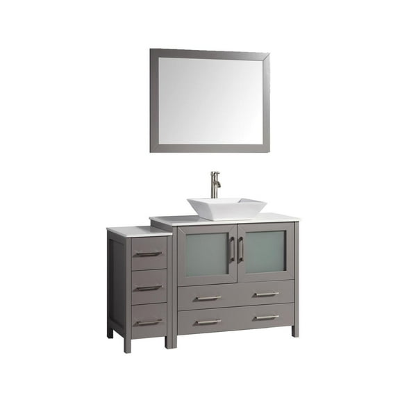 Vanity Art VA3136-48G 48 in. Single Sink Bathroom Vanity Set, Gray
