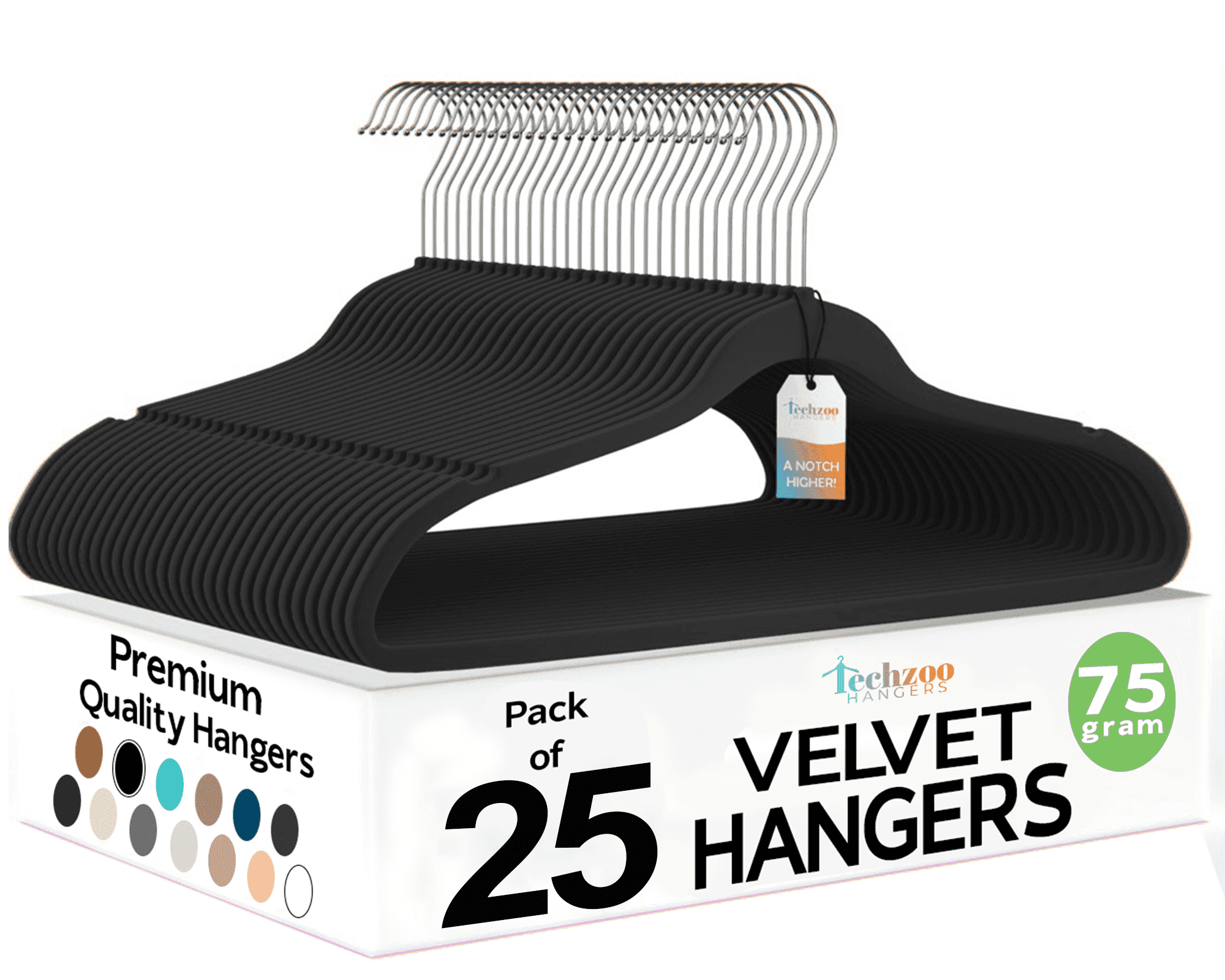 Uinicor 50-Pack Black Velvet Hangers – Non-Slip, Heavy-Duty, Space-Saving Slim Coat Hangers