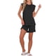 thumbnail image 2 of INSPIRAR CHIC Conjuntos de Pijamas de Dos Piezas para Mujeres con Mangas de Volantes y Pantalones Cortos L Negro, 2 of 5