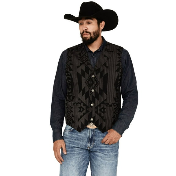 Cody James Men's Yuma Southwestern Jacquard Vest - CJSP24V15-BLK XX-