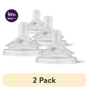 (2 pack) Philips Avent Natural Response Nipples, Medium Flow (Flow 3), 4-Pack, SCY963/04