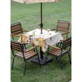 thumbnail image 3 of Outdoor Tablecloth with Umbrella Hole and Zipper, Fall Grey Orange Square Table Cloth 54x54 Inch Waterproof Tablecloth, Thanksgiving Pumpkins Brown Maple Leaf Picnic Table Cover for Patio Camping, 3 of 7