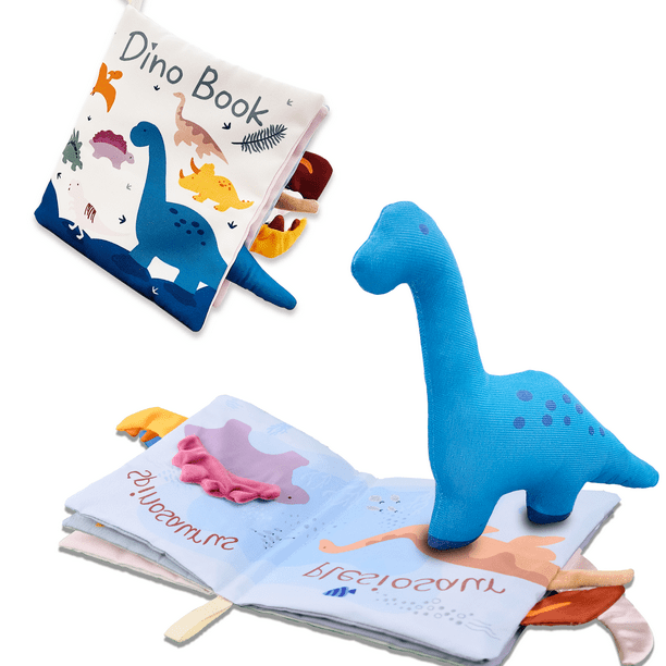 Richgv Baby Cloth Books Soft Early Education Toy Fabric Book for Infant Age 612 Months Dinosaur