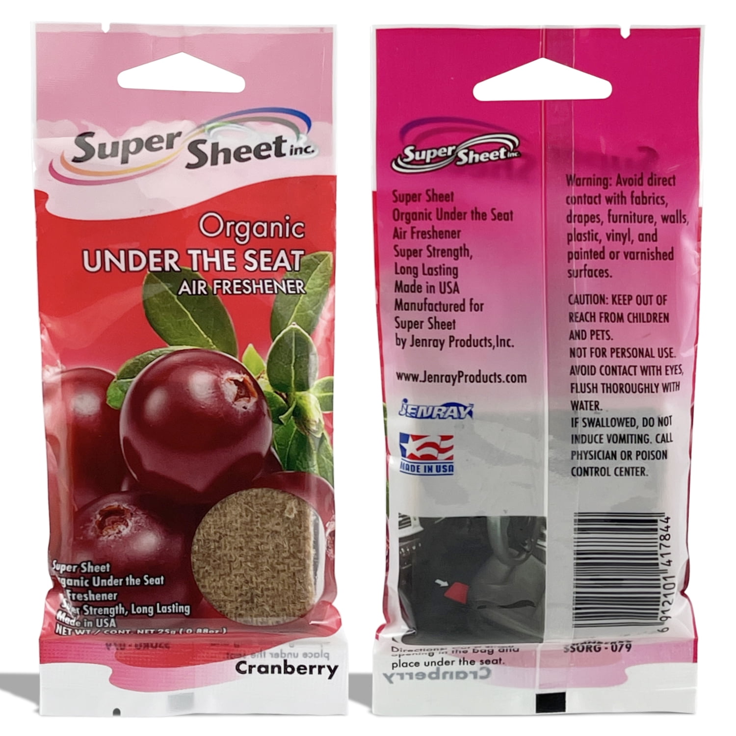 Super Sheet, Organic Under the Seat Car Air Freshener, Long Lasting