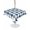 Blue, variant on Outdoor Tablecloth with Umbrella Hole for Patio/Picnic/Party/Camping, Black Grey Plaid Waterproof Table Cloth Rectangle Table Cover Washable, Modern Geometric Minimalist Checkered (52"x 70")