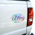 thumbnail image 2 of Cat Mom Colorful Automotive Car Refrigerator Locker Vinyl Euro Oval Magnet, 2 of 3