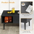 thumbnail image 6 of Lift Top Coffee Table with Hidden Compartment and Storage Shelf - Modern Wooden Center Table for Living Room, Small Rising Dining Table, Black, 6 of 7
