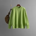 thumbnail image 2 of Sweater for Women, Fall Sweaters for Women, Crewneck Solid Color Pullover, Long Sleeve Loose Thin Knit for Autumn and Winter Layering, 2 of 4