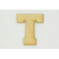 thumbnail image 1 of 1 Pc, 10 Inch X 1/8 Inch Thick Collegiate Font Wood Letters T Easy To Paint Or Decorate For Indoor Use Only, 1 of 2