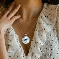 thumbnail image 3 of Dragonfly Elegant Glass Circular Pendant Necklace - Stylish and Trendy Jewelry for Women, 3 of 5