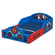 Marvel Spider-Man Sleep and Play Toddler Bed with Built-In Guardrails by Delta Children