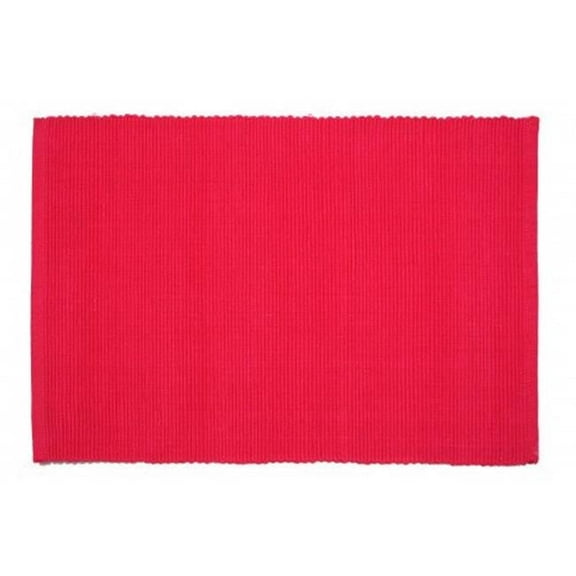Mr. MJs Trading AG-01301S-4 19 in. Ribbed Placemats, Red - Set of 4