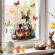 thumbnail image 1 of Uuiauoio 1 Sheet Easter Window Clings for Glass Windows, Easter Egg Bunny Butterfly Stickers Spring Window Clings Decorations, Spring Windows Decals for Home Office Party Decor, 1 of 6