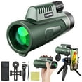 thumbnail image 3 of Telescopios PAVEOS para adultos, telescopio monocular de 12 x 50 para exteriores, de alta potencia, para fotografía con teléfono móvil, aumento de 12 x, visión nocturna con poca luz, trípode estable, 3 of 6