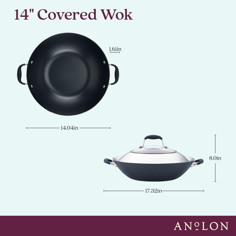 Anolon Advanced Home 14-Inch Nonstick Wok, Black photo 2
