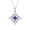 Amethyst, variant on Celtic Knot Necklace for Women, Cushion Cut Birthstone Pendant Necklace, Birthday Jewelry Gift for Mother Wife Friends