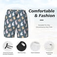 thumbnail image 4 of Kdxio Cute Rabbit Print Men's Swim Trunks with Compression Liner 7 Inch Inseam Quick Dry Swim Shorts, 4 of 7