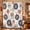 Dusty Rose, Slate Gray, Charcoal, Off-White, variant on Orange Blue Flowers Shower Curtain Set - Small 36" x 72" Washable Bathtub Curtain with 12 Hooks, Country Botanical Blooms Floral Waterproof Fabric Stall Shower Curtains for Bathroom/Bathtub Décor