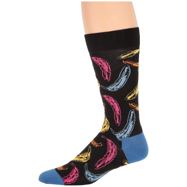 Happy Socks Chaussette Banane Andy Warhol Noire Multicolore 10-13