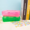 thumbnail image 2 of Boîte à Crayons Rose, Boîte à Crayons, Trousse à Crayons Transparente, Trousse à Crayons en Plastique, Grande Capacité Trousse à Crayons Rigide, Boîte de Rangement Empilable Trousse à Crayons pour Filles, Trousse à Crayons Verte, Grande Trousse à Crayons 2 Pack, 2 of 6