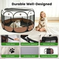 thumbnail image 6 of Portable Pet Playpen, Puppy/Cat Playpen Foldable Pet Exercise Pen Tents Dog Kennel for Indoor Outdoor, 6 of 9