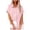 (Collar)Soft Pink, variant on Women’s Short Sleeve Button Down Shirt, Women Cotton Linen Casual Lightweight Front Shirt with Pockets, Women's PlusSoft Pink,Size S-5XL