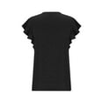 thumbnail image 6 of SELONE Peplum Tops for Women Plus Size Short Sleeve Tops Blouses Regular Fit T Shirts Pullover Tees Tops Solid T-Shirts V Neck Tops Casual Blouses Easy Care Soft Breathable Pullover Tops Black S, 6 of 8