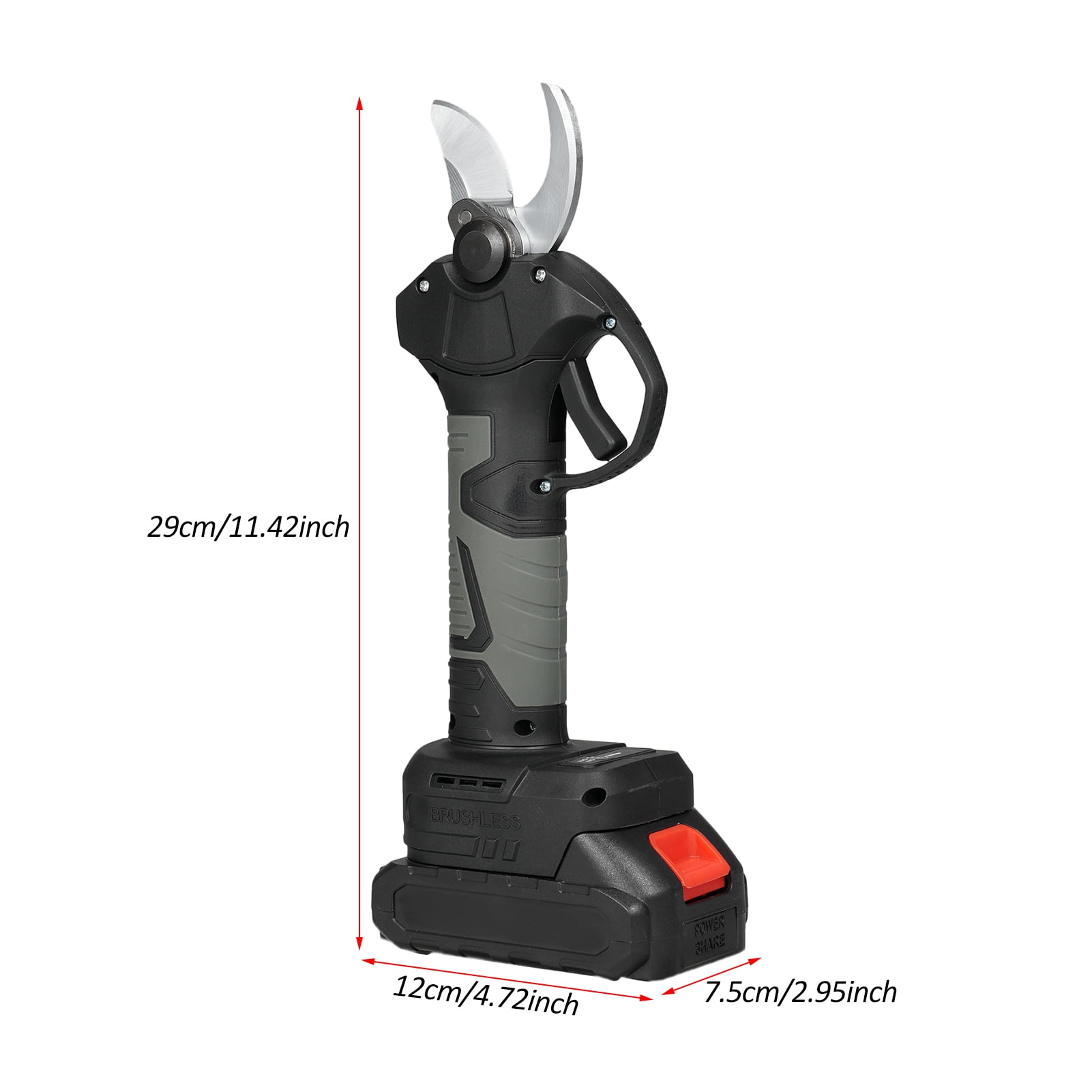 Anself 21V Portable Handheld Cordless Electric Pruning Shears with Carry Case, 2000mAh Rechargeable Battery, 30mm Cutting Diameter, Ideal for Garden