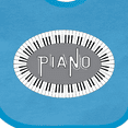 thumbnail image 4 of Inktastic Piano Keys Oval Boys or Girls Baby Bib, 4 of 4
