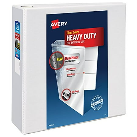 avery heavy duty view binder with 4 inch one touch ezd ring white