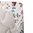 thumbnail image 3 of Ambesonne Botany Fitted & Top Sheet Set with Shams, Spring Ivy Flowers Leaves, Multicolor, 3 of 4