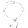 thumbnail image 1 of Butterfly Anklet Hollow Tassel Rhinestone Ankle Bracelet Foot Chain for Girls, 1 of 10