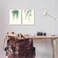 thumbnail image 5 of Stupell Industries Falling Ivy Vines Nature Minimal Green Watercolor Framed Wall Art Design by Danhui Nai, 2 Piece, 11" x 14", Black Framed, 5 of 5