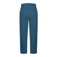 thumbnail image 5 of Men's Stretch Waist Casual Pants Solid Color Slim Fit Trousers with Pockets Comfortable Dress Slacks for Work & Daily Wear, 5 of 8