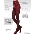 thumbnail image 3 of MeMoi Fair Isle Frost Cotton Blend Sweater Tights - Womens - Female (Small/Medium, Rhubarb), 3 of 10