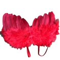 thumbnail image 2 of Página de mascotas con alas de ángel de plumas, accesorios de fotografía para bebés, decoración de muñecas, 2 of 2