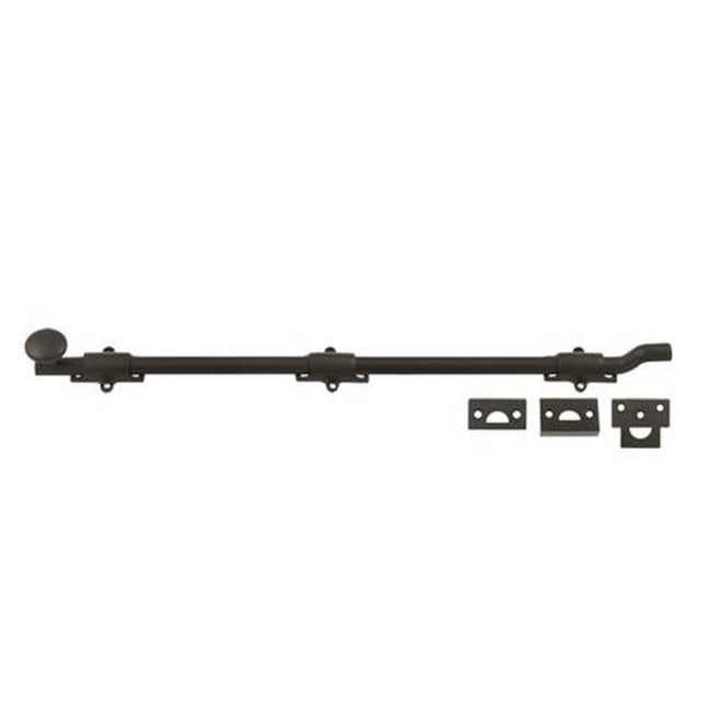 24 in. Heavy Duty Surface Bolt with Off-set, Oil Rubbed Bronze - Solid