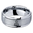 thumbnail image 2 of Valentines Day Gift for Her Tungsten Gamer Chunky Grey Ring Boho Rare Jewelry Organization, 2 of 8