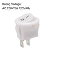 thumbnail image 3 of Interruptor de palanca de barco Uxcell 250V/3A 125V/6A Interruptor de palanca para barco, automóvil, marina, plástico blanco 2 piezas, 3 of 4