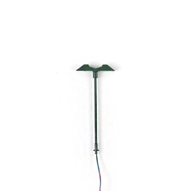 Yuarrent Modelo de ferrocarril, suministros de arena para luz, Mini tren, farola, voltajes DIY, lámparas LED de Metal de 3V, diseño de jardín, Artesanía Verde (1:120) (Cálido) Yuarrent HA066907-12